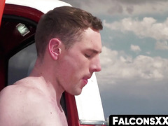 FalconsXXX.com - Jocks Alex Mecum and Fane Roberts in a mutual blowjob session in a wild ride