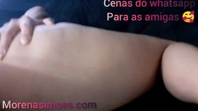 Sultry Brazilian MILF masturbates with big and thick cock