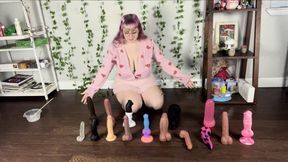 Taking all my dildos small to xxl