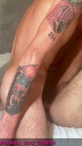 I Fuck My Straight Neighbor for the First Time Then Flips Me Over and Thrusts His Cock All the Way Inside Me and Pounds Away