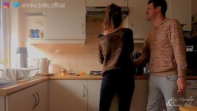 Kitchen Make Out with Stepsister, Kissing &amp; Fingering - Sensual Teasing Moments