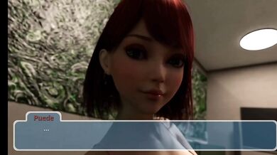 Petite Redhead Gaming Hentai Threesome with Creampie Cumshot and Cum in Mouth