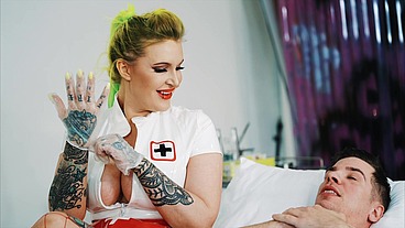 Tattooed Nurse Provides Anal Sex Therapy