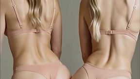 AI generated - Sexy young blonde with perfect ass dancing