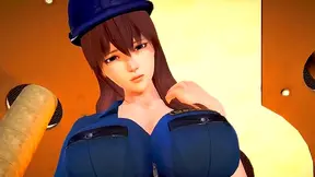 Busty Cop Pleads for Cock Before Riding Her Hesitant Lover in Steamy 3D Encounter