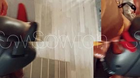 quand je glisse le masque de chienne a ancilla, elle vire directement et leche...