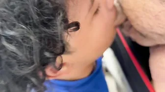 Chubby bear daddy gets deep throat fucked and swallows cum