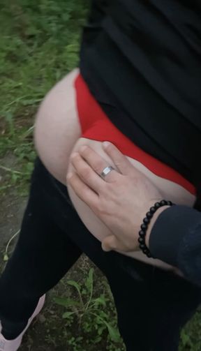 Hot to a stranger in public, in the forest.