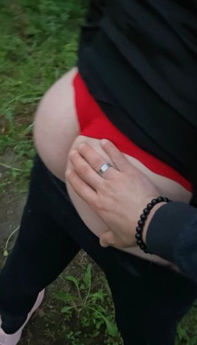 Hot to a stranger in public, in the forest.