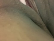 Sexy redbone rubbing pussy