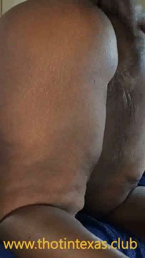 Thot in Texas - Ebony African American Backshots During Gangbang   Clip 1