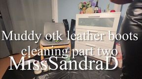 Muddy otk leather boots cleaning part two