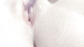 Pushing out a creampie and teasing my pussy