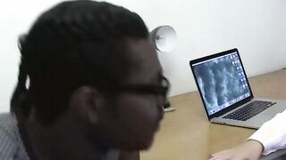 Old gilf getting licked and sucks huge african cock