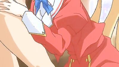 Blonde bombshell gets her tight pussy drilled in a steamy hentai scene