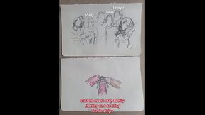 Custom made frotting comic strip