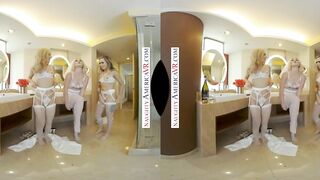 Sexsual America - Blonde hot, Kay Carter, is getting married and wants to share her man with bridesmaids, Jazmin Luv & Rory Knox, before the ceremony