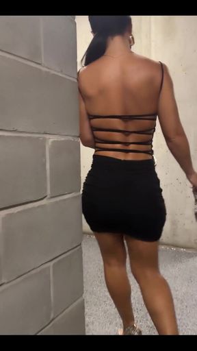 Night Out in a Little Black Dress Panties or No Panties?