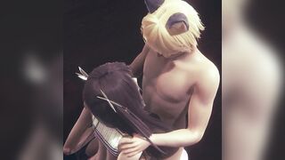 Yaoi Femboy - Kuki tit job and 3 way