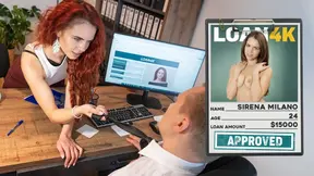 Amateur. Naughty redhead slut Sirena Milano started her business with hot fuck at the tabletop