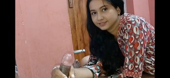 HOT STEPSISTER HELP WITH HANDJOB WHILE MASTURBATE