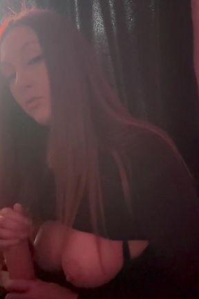 Smoking a Cigarette Big Boobs Dildo Play