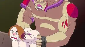 Jill Valentine is double penetrated by tentacles from Nemesis