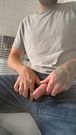 Guys jerk off fast on public pee thrill