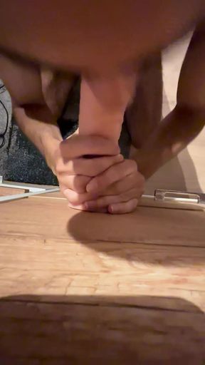 Cock-hungry twink loves to suck on a big dildo