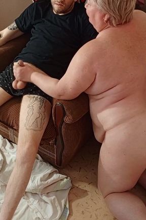 Naked Fat Mother-in-law Fingering My Dick