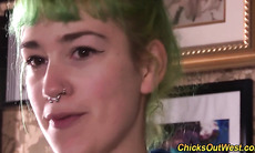 Real pierced lesbo licked