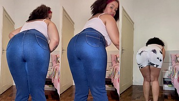 BBW Big Ass Farting and burping in jeans and leggings