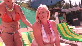 AuntJudysXXX - Busty Mature Ladies Melody and Randy Raz Get Naughty by the Pool
