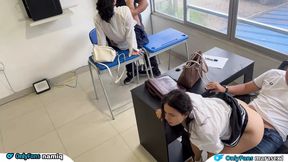Students have sex in the classroom I take advantage and fuck the teacher