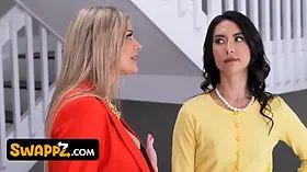 \ud83d\udca5 competitive step sisters married to stepbrothers fuck each others hubbies to observe who\u2019s the finest