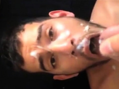 Arab Boy take the full load of daddys cum..