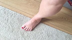 Innocent Housewife Flashing her Mature BBW Boobs and Hairy Pussy