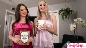 Hot blonde Swapmom gets a great blowjob and creampie