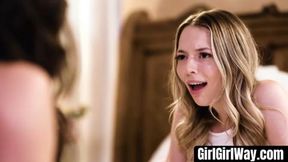 GirlGirlWay com - Sexy lesbos Sarah Vandella Athena Faris moan loud during hot sex