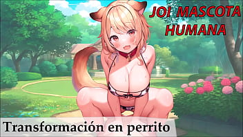 JOI en espa&ntilde_ol para esclavos sexuales. Transformaci&oacute_n en perrito.