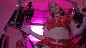 Mistress Eva Latex Fetish Domina Femdom Goddess Gold Boots Big Ass BDSM Solo
