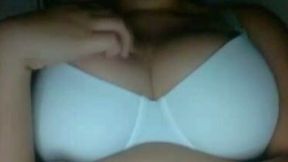 Wonderful wild and voracious amateur hottie sucks her own boobies