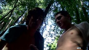 Sharing Cum in the Woods