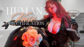 Human vase objectification, anal stretching  with Madame Pixie