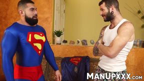 Retired Damien Stone fucks Johnny Hill to transfer his supercum