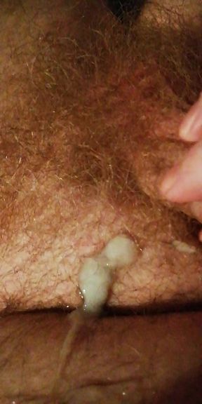 Daddy Cumming All Over My Hairy Bear Belly