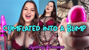 Cumflated into a Blimp - Your Body Inflation Domme Sydney Screams Pumps You Full of Cum Until You Inflate Like a Balloon - Non-Popping Inflation, Body Inflation POV, Inflation Domination - HD 1080 MP4