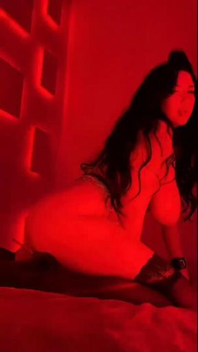 A naked woman in heels has a lot of power, will she have power when her hands are tied?