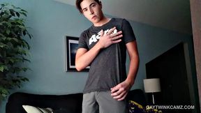 young amateur beating his meat