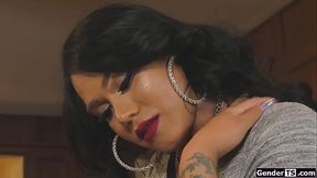 Latin shemale Diamond Dixon anal reamed